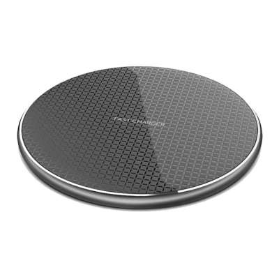 Cheapest Promotional Qi Charging Standard Round Metal 10W wireless pad charger for I phone samsung xiaomi