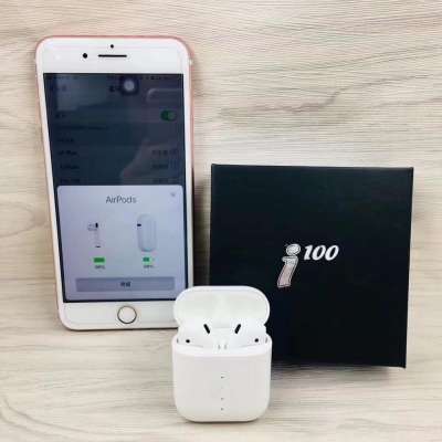 i100 TWS 1:1 Bluetooth 5.0 Wireless Earphone Stereo Headset Auto Pairing Earbuds QI Wireless Charging for android pk i300 i10000