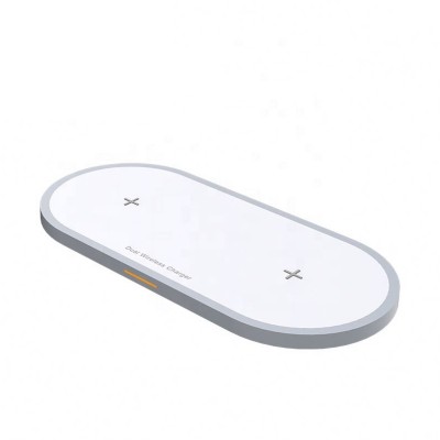 Multifunctional 2 in 1 Dual Wireless Charger for Phone w31 10W Qi Quick Charging Charger base on table